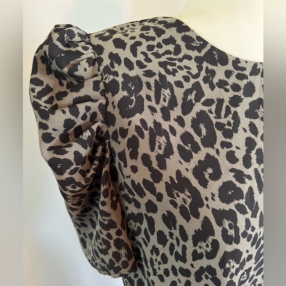 Express Green and Black Animal Print Mini Dress Size Medium - Picture 4 of 6